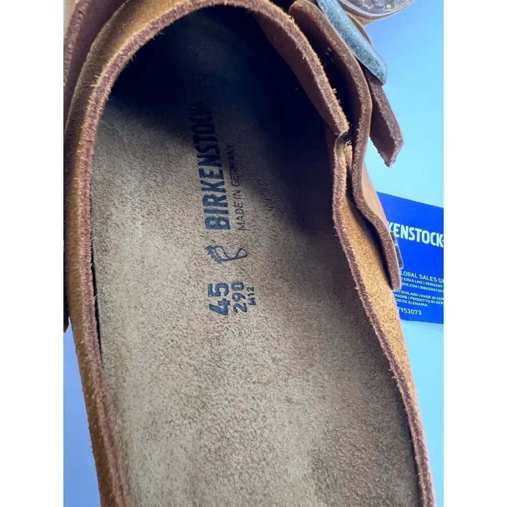 Birkenstock Lutry Premium Suede Leather Clog Mink Men's Size 12 New